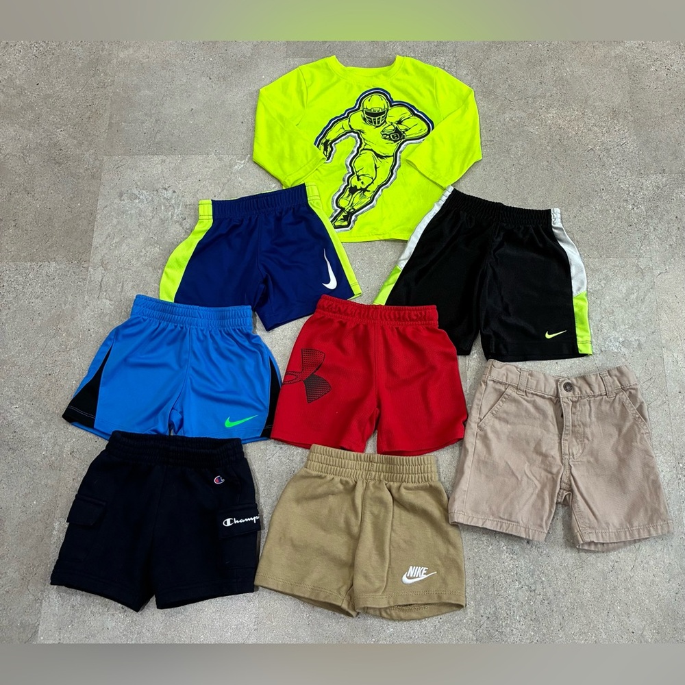 Boys NIKE/UNDER ARMOUR/CHAMPION Shorts & Shirt Summer Lot, sz 18 mo.